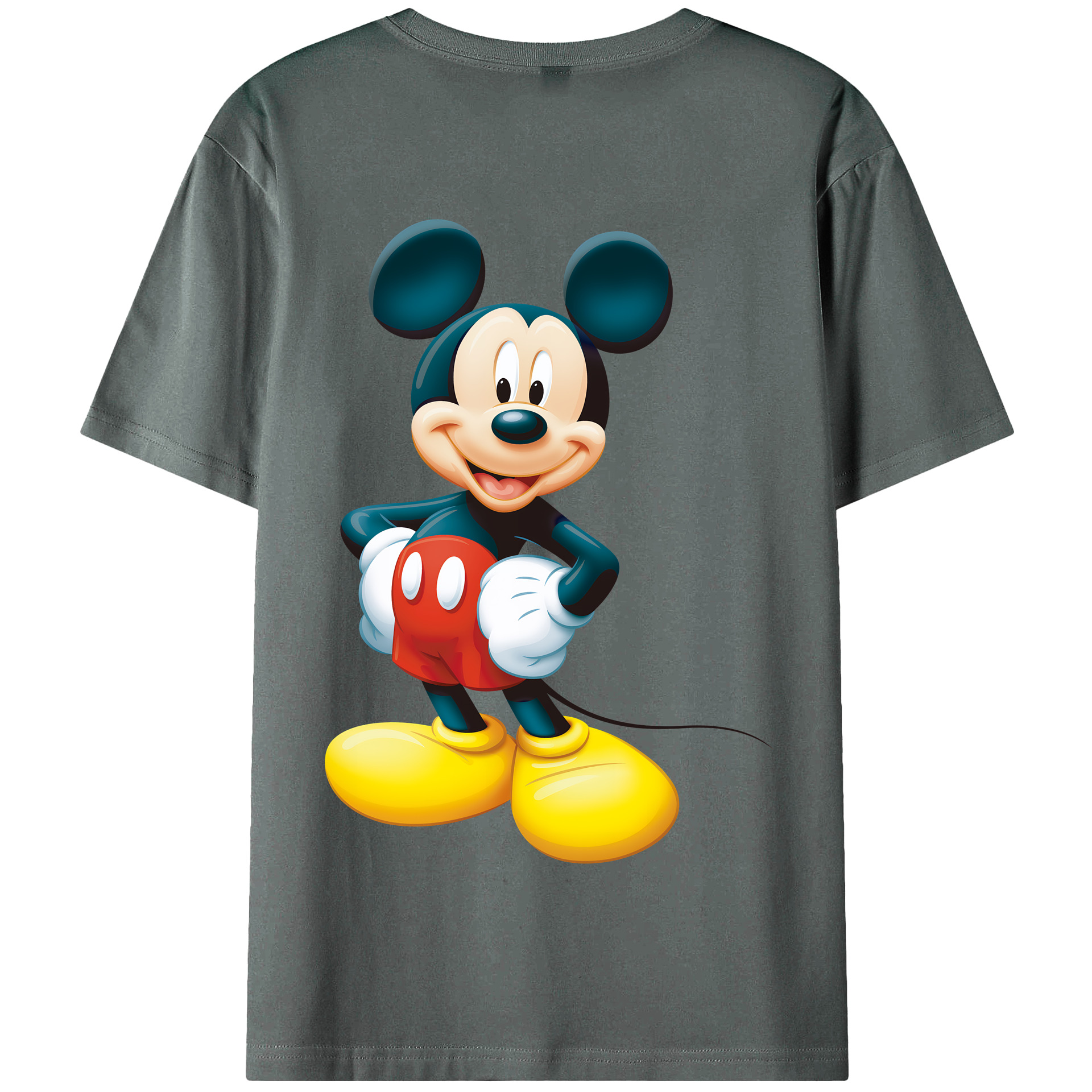 （画像用） ミッキーマウス Mickey Mouse 綿100％半袖Tシャツ（背面プリント）